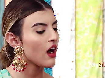 Elfin Indian-Yankee Step Angel of mercy Laynee James & her yoke step-sisters quota a hung MILF - Axel Haze