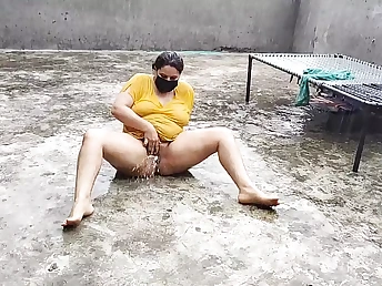 Desi MUMMY Mother and Pakistani Dame Get Raw and Horny in the Rain