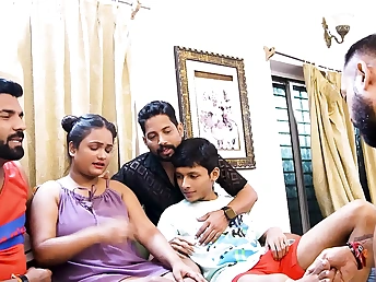 Desi dame gets her taut vagina demolished by a nearby boyz gang in a hard-core gang-bang