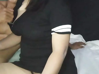 Desi nubile Aiqah gets crazy with her bf in steamy homemade romp gauze