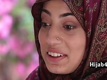 Observe Jovan Jordan & Nadia Ali's red-hot Muslim Neighbor meeting in hijab - fat dark-hued peckers in Pov