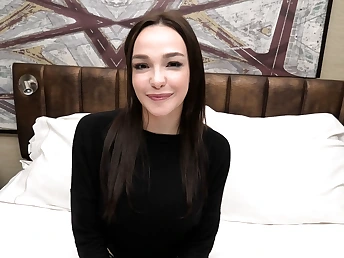 WOW this jaw-dropping teen has 32DD Natural tits