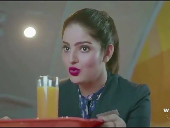 Ample boobs Air Hostess seducing her Passenger for lovemaking