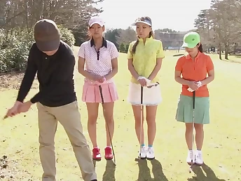 3 Cute Japanese Dolls with the 1 fortunate guy