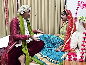 Super-steamy bhabhi BONED by her older Indian father in law and face-plumbed like a professional