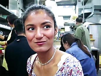 Petite Chinese teenager gets her lil' fun bags touched & spills while being used by a DeVotey