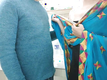 Desi Step-sis begs of more, sandbank can't thumb one's nose at property pounded in the kitchen