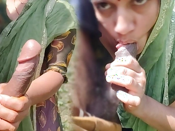 Yoursoniya's molten Bhabhi Dever & Desi Bhabhi Devar get their ginormous jizz-shotguns and money-shots outside