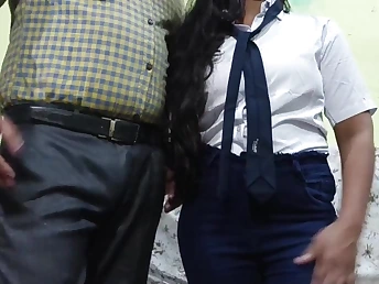 Mumbai Ashu's Desi College Female Boned Firm in Prof's Office