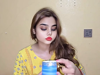 Step-mother Priya's taut chocolate-colored coochie gets gobbled & funbag-nailed by her Pakistani young gentleman Arsal