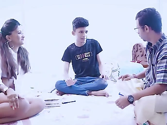 Antim & Sourish obtain hot and heavy with stepbro & school preceptor in Indian Fledgling video