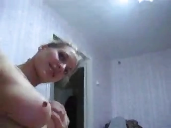 Horny slut fucks on cam hard point of view