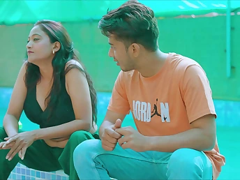 Desi Aunty's stepbrother gives the brush a hot and heavy fuck with a visible desi audio