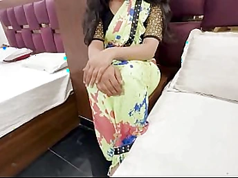 Horny Indian Desi Bhabhi gets plowed by her hubby's Indian band together adjacent to Hindi audio