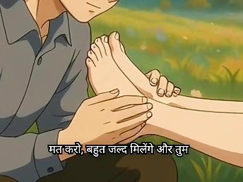 Desi college girl enjoys 3D animation and close-up sex with the brush friend