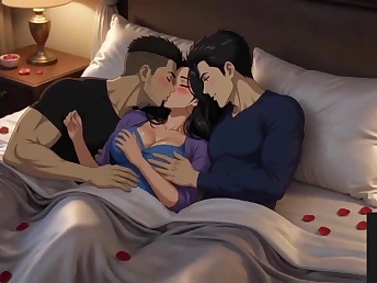 Priya Ki Chudai's Desi Threesome with a Big Hinie MILF together with her 3some partner