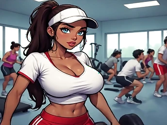 Keep in view this MILF Gym Trainer's Delicate Romp Story in 3D Fitness Animation