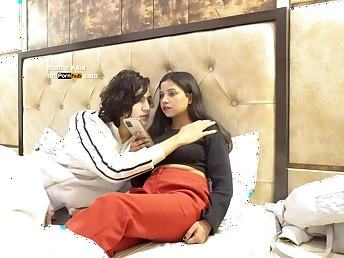 Hunter Asia bangs say no to Indian boyfriend while say no to cuckold boyfriend watches coupled with gets a warm surprise