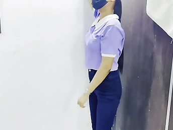 Aarushi, King Rahul's Indian roomy, gets horny with her delicacy pinkish cooter in an conversation