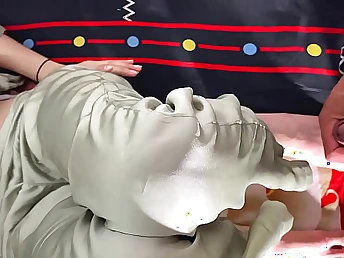 Desi Indian Hancock gets will not hear of immense bosoms and caboose romped eternal by will not hear of Pakistani husband