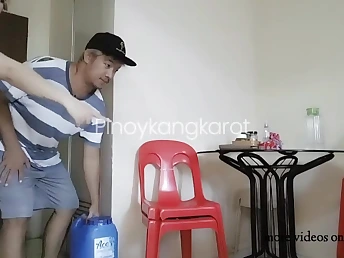 PinoyKangkarot gets their way pussy destroyed and swallows a affectionate load