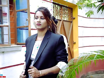 Desi Office Boss UTTER Glaze fucks her Desi Step Sister's Ass in Office Desi Office Sex