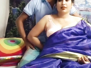 Step daughter-in-law-in-law's spouse pulverizes his Indian stepmom-in-law with his soiled gullet!