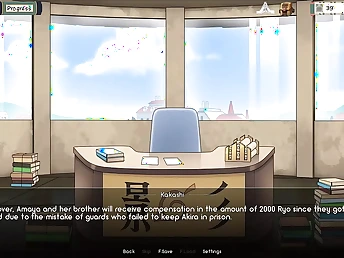 Naruto - Kunoichi Omnibus (Part 11) - A molten anime orgy game with a mature beauty together with the brush fishnet-dressed stunner