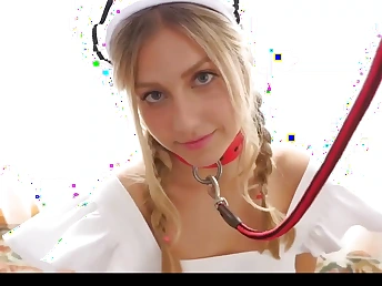 hjTight up innocent babe is glazed into the camera looking seductive